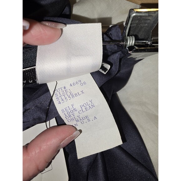 TADASHI 90s Vtg High Waisted Formal Satin Maxi Skirt Long Saks 5th Ave Certified - Picture 4 of 5